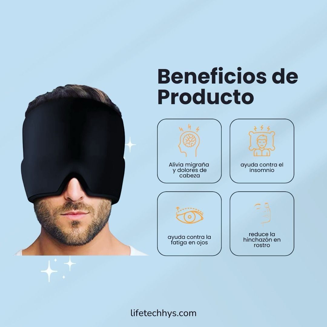 Gorro para la migraña control  ansiedad y estrés
